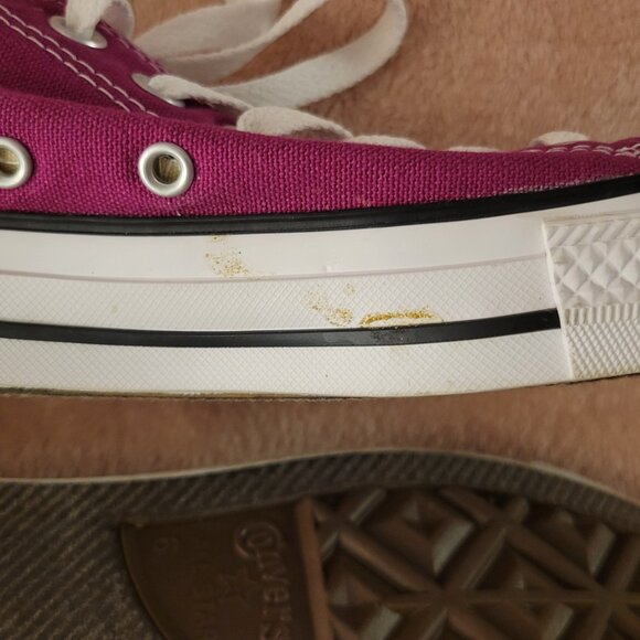 Converse Chuck Taylor All Star Low Top Shoe Women 8 Magenta Purple - Picture 7 of 8
